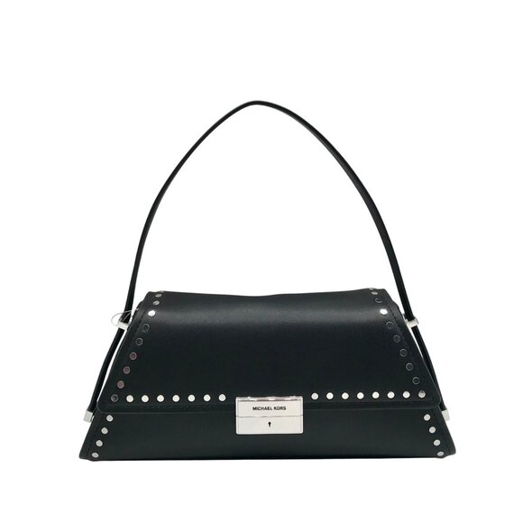 Michael Kors Black Leather Ludlow Adjustable Shoulder Bag - Picture 1 of 11